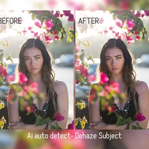 ai selection masking Lightroom presets before and after visual representation of the differences between raw image and edited image