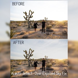 ai selection masking Lightroom presets before and after visual representation of the differences between raw image and edited image