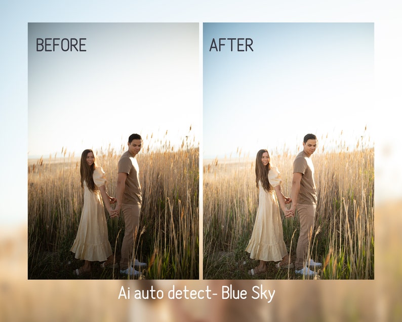 ai selection masking Lightroom presets before and after visual representation of the differences between raw image and edited image