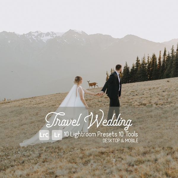 Travel Wedding Lightroom Presets. Desktop And Mobile Compatible. 10 Presets 10 Tools. Bridals, Engagements, Couples, Best Seller, Instagram