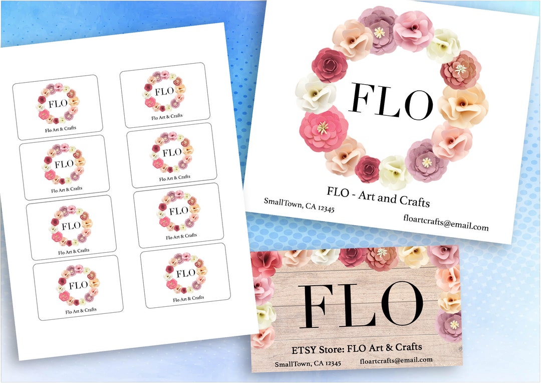 Customizable Card Labels CUSTOM DESIGN - Business Card, Logo and Printing Labels Template ...
