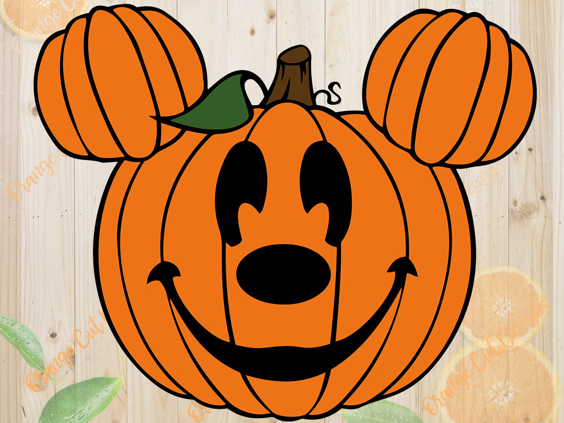 Download Mickey Pumpkin Svg Halloween Pumpkin Cutfiles: Svg Dxf Eps ...