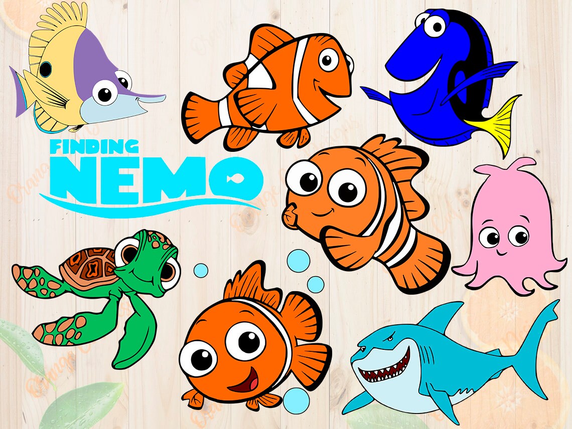 Download Finding nemo Svg nemo Cut files: Dxf Eps & Png clipart | Etsy