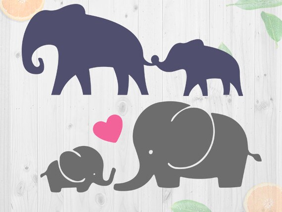 Download Mom and baby Elephant Svg Mom elephant svg Baby elephants | Etsy