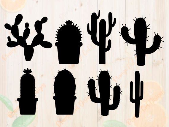 Download Cactus Svg Cactus silhouette cutfiles botanical Svg Dxf
