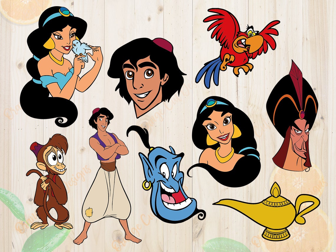 Aladdin Svg Disney Svg Jasmine Svg Aladdin Clipart Aladdin Etsy ...