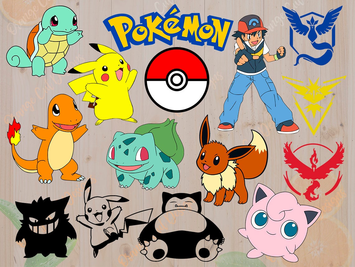 Download Pokemon Svg cutfiles Pokemon Cutfiles Pokemon Dxf Eps & Png | Etsy