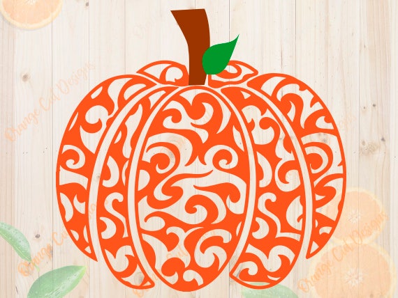 Swirl Pumpkin svg Patterned Pumpkin Cutfiles: Svg Dxf Eps | Etsy
