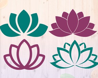 Lotus Flower Svg, Lotus Svg, eps, dxf, png Cut files, Mandala cut files, Flowers svg, Lotus clipart file for Cricut & cutting machines