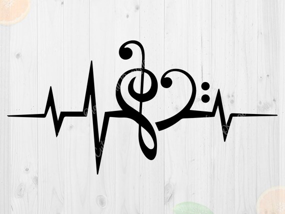 Music Heartbeat Svg Music note svg Music svg file ...
