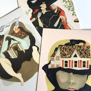 Lot de 3 cartes postales : Dialogues