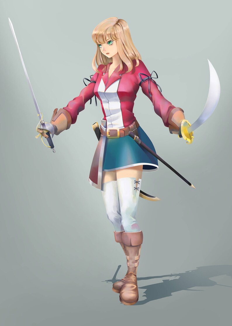 Full Body Anime Illustration