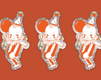 Sticker clown clown scintillant