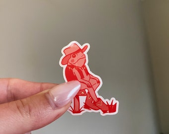 Cowboy Frog sticker