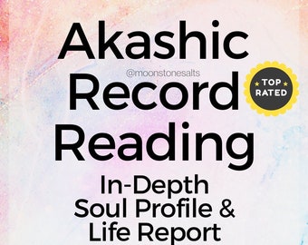 Akashic Records Reading Soul Profile | In Depth Life Journey | Spiritual Guidance | Higher Self Connection | Spirit Guide Messages | 5 Day