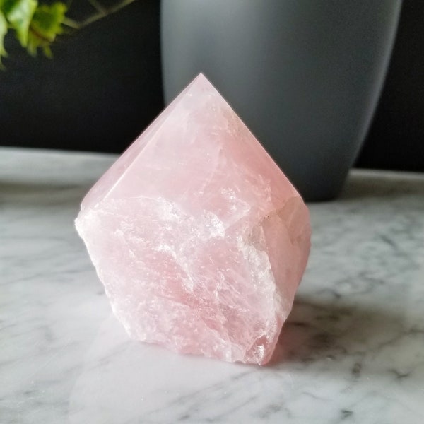 Large Rose Quartz Crystal Chunky Points | Natural Pink Quartz | Heart Healing Gemstone | Divination Tools | Rainbow Quartz Polished Crystal