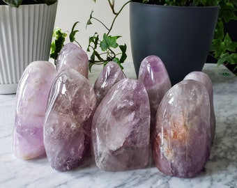 Natural Amethyst Crystal Point | Large Purple Amethyst Gemstone | Polished Purple Gemstone Free Form | Divination Tools | Psychic Crystals