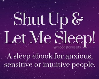 Insomnia Anxiety Help Guidebook | Sleep Book | Sensitive Intuitive Anxious People | How To Guide | Spiritual Self-Help Book | Mental Health