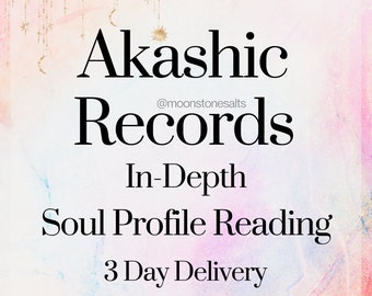 Akashic Records Reading Soul Profile | In Depth Life Journey | Spiritual Guidance | Higher Self Connection | Spirit Guide Messages | 3 Day