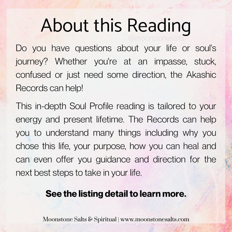 Akashic Records Reading Soul Profile In Depth Life Journey Spiritual Guidance Higher Self Connection Spirit Guide Messages 5 Day image 2