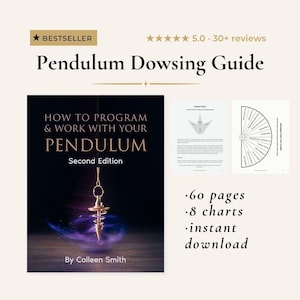 Pendulum Dowsing Guidebook | Learn to Use a Pendulum for Spiritual Guidance | 60-Page PDF with 8 Printable Charts | Instant Download