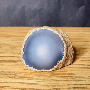 Enhydro Agate Palmstone: Rare Blue Ancient Water Gemstone