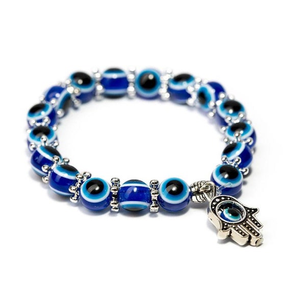 Evil Eye Greek Mati Bracelet Plastic Beads Handmade Collection Turkish Greek Mati Lucky Eye Protection 100% Authentic