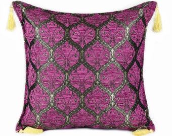 Türkische Kissen Abdeckungen traditionelle Design Kollektion orientalischen Kissenbezug dekorative handgemachte Vintage Stil Fuchsia rosa Farbe