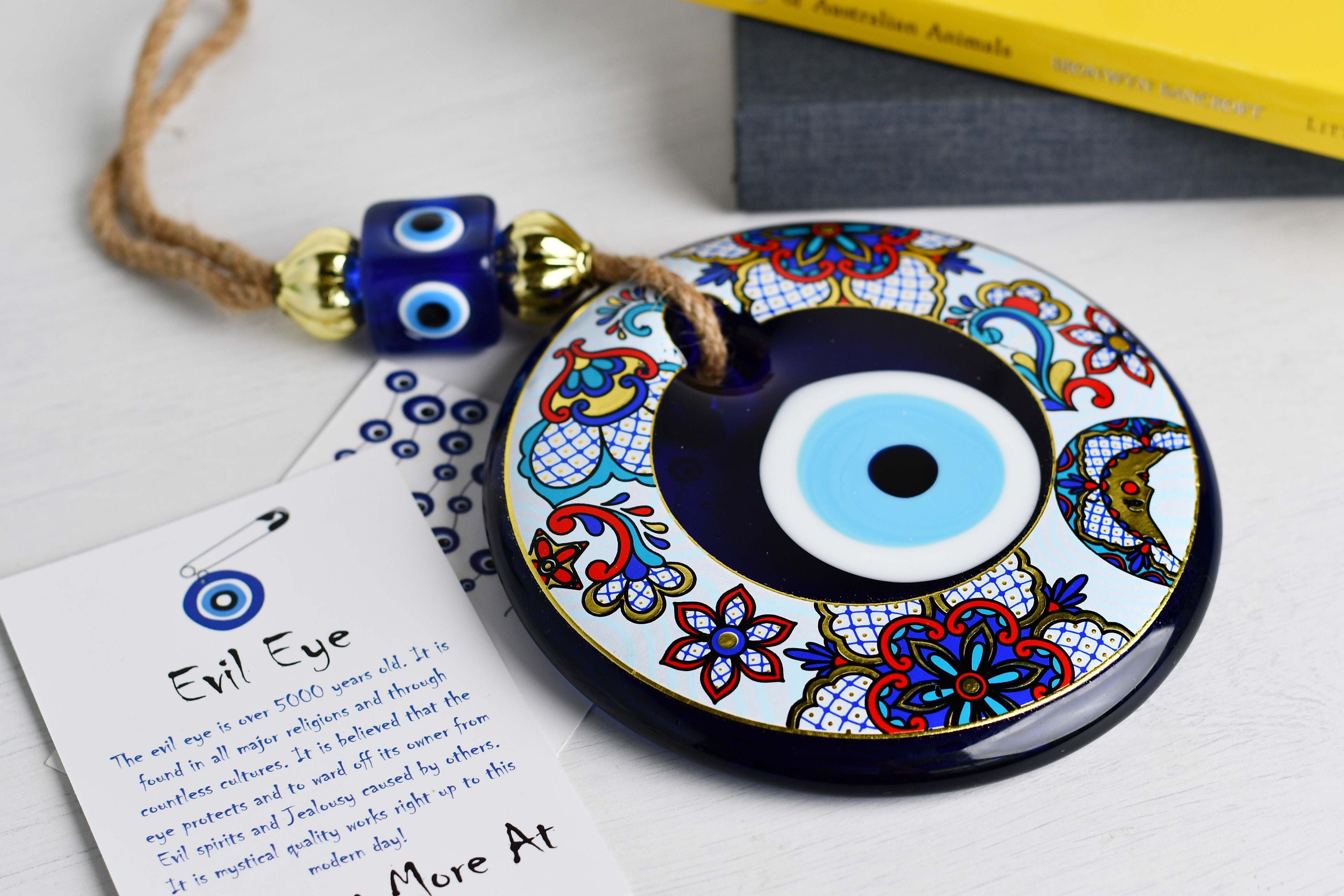 Türkisches Evil Eye Glas 9 cm griechisches Mati Auge Nazar Amulett Schutz  Glück 100% authentische handgefertigte Wohnkultur Auto Hängen -   Österreich