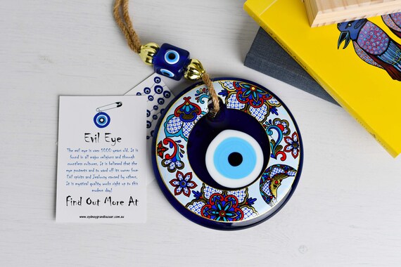 Türkisches griechisches Mati Auge Blaues Glas Evil Eye Amulett