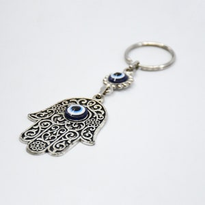 Eye Keychains Turkish Evil Eye Keychain - Blue Glass Nazar Boncuk Charm For Luck & Protection Greece Souvenirs - Foto 6