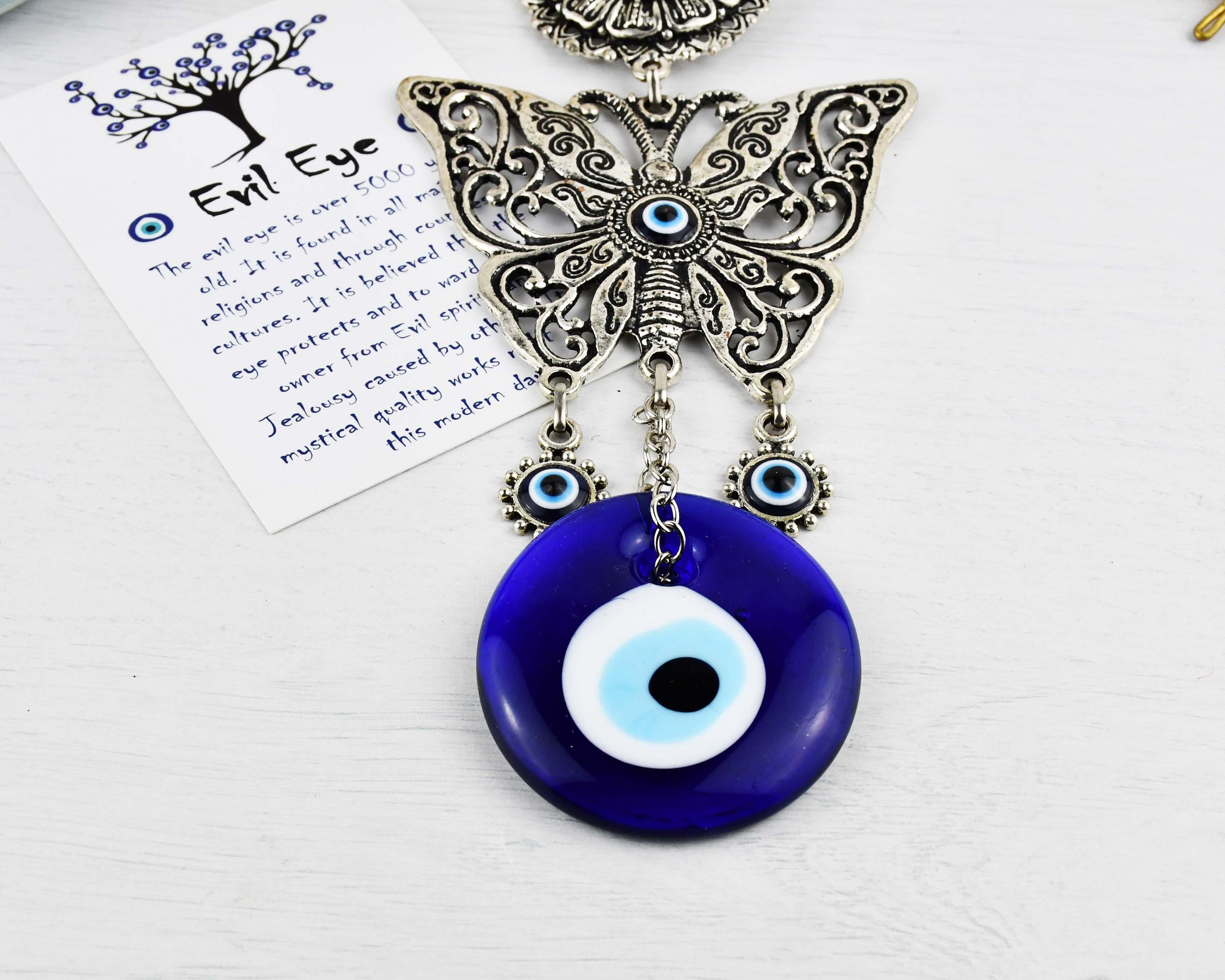 Turkish Evil Eye Glass Greek Mati Eye Nazar Amulet Protection Good Luck  100% Authentic Quality Handmade Hamsa Hand Design Home Decor -  Israel