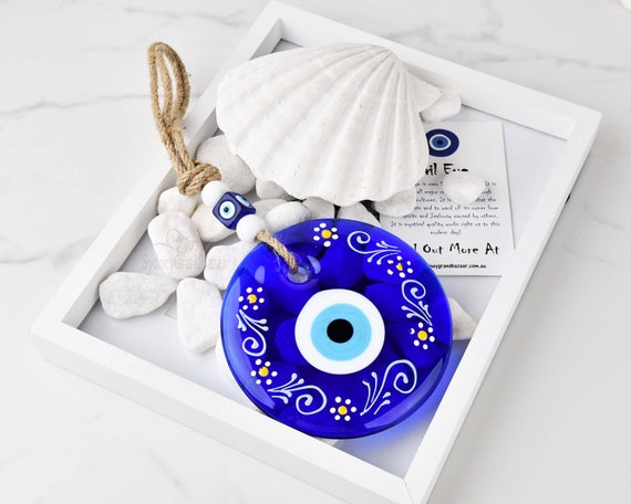 Türkisches griechisches Mati Auge Blaues Glas Evil Eye Amulett