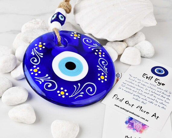 Türkisches griechisches Mati Auge Blaues Glas Evil Eye Amulett