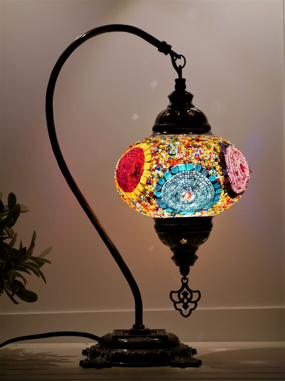 Turkish Lamp Multicoloured Circle Beads Collection Australia FREE