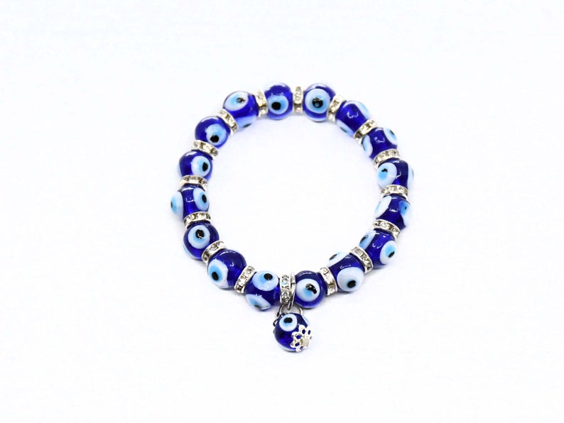 Turkish Blue Evil Eye Mati and Hamsa Hand Bracelets