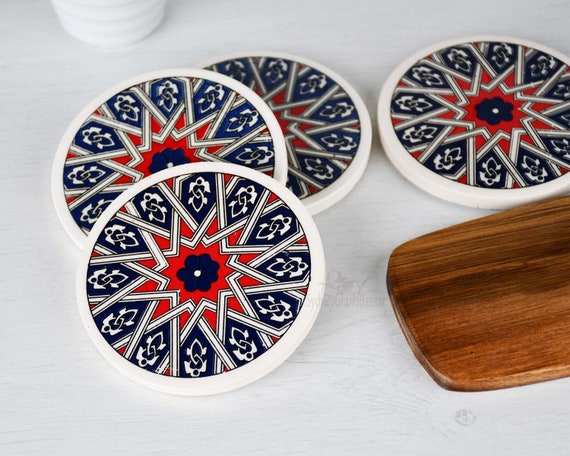 Round Ceramic Coaster – Indo Grecian Home