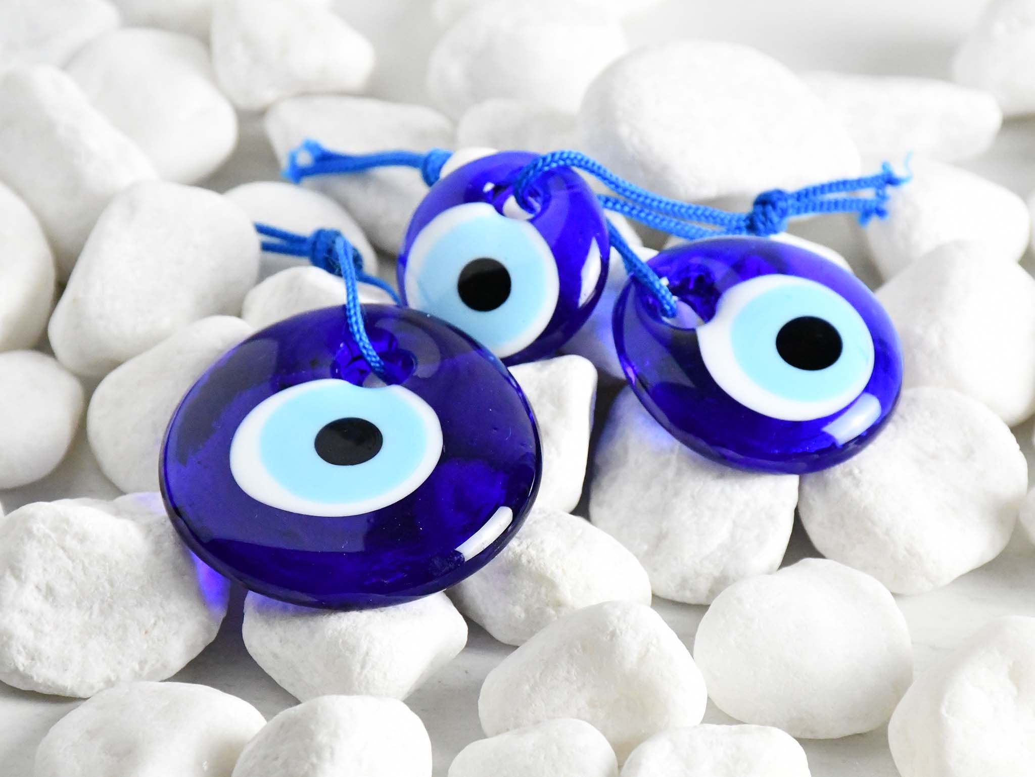 Turkish Evil Eye Glass Greek Mati Eye Nazar Amulet Protection Good Luck  100% Authentic Handmade Home Decor Car Hanging -  Denmark