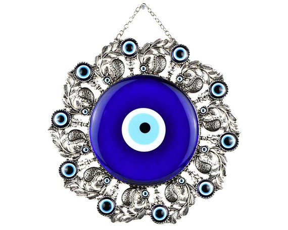 Turkish Evil Eye Glass Greek Mati Eye Nazar Amulet Protection Good Luck 100%  Authentic Quality Handmade Design Home Decor 