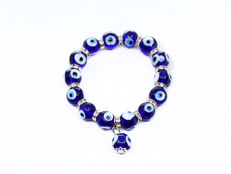 Turkish Blue Evil Eye Mati and Hamsa Hand Bracelets