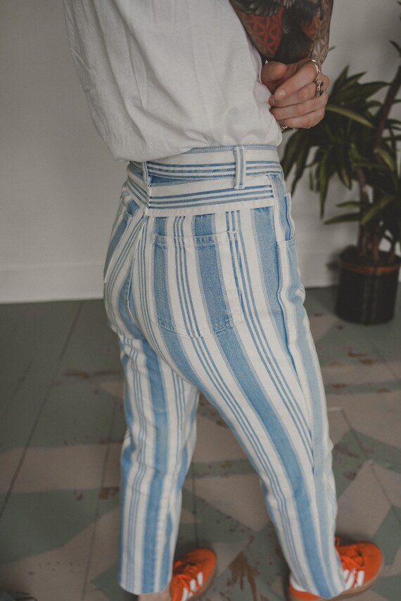 Stripe Denim Pants - image 4