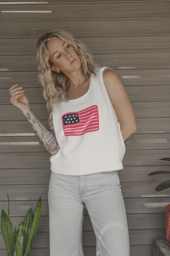 Knit Flag Tank Top, Fourth Tank Top