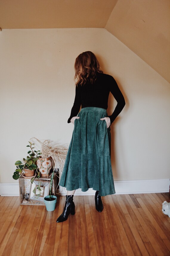 Vintage Suede Skirt, Vintage Skirt, Suede Skirt, G