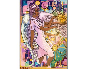 Angel Cake 13 x 19 Lithograph Print