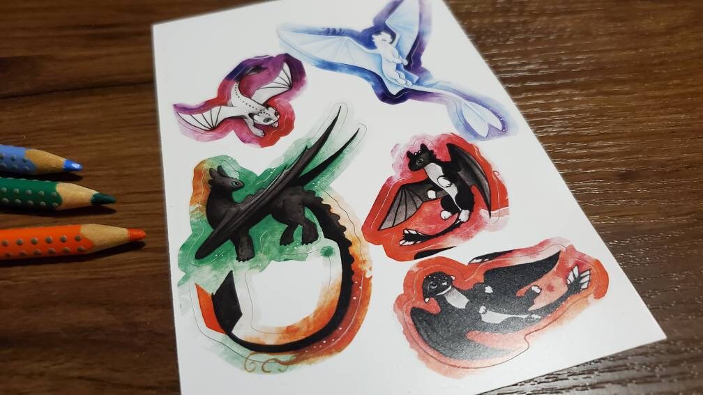 How To Train Your Dragon Sticker Sheet httyd waterproof Etsy