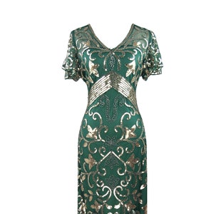 Women's 1920s Dress Sequin Art Deco Great Gatsby Flapper Dress With ...