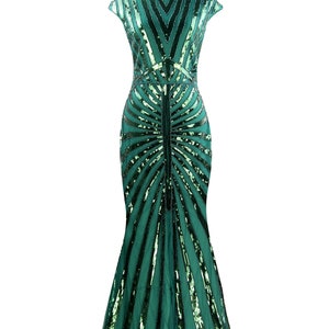 Formal Evening Flapper Dress 1920s Gatsby Sequin Mermaid Long Dres for ...