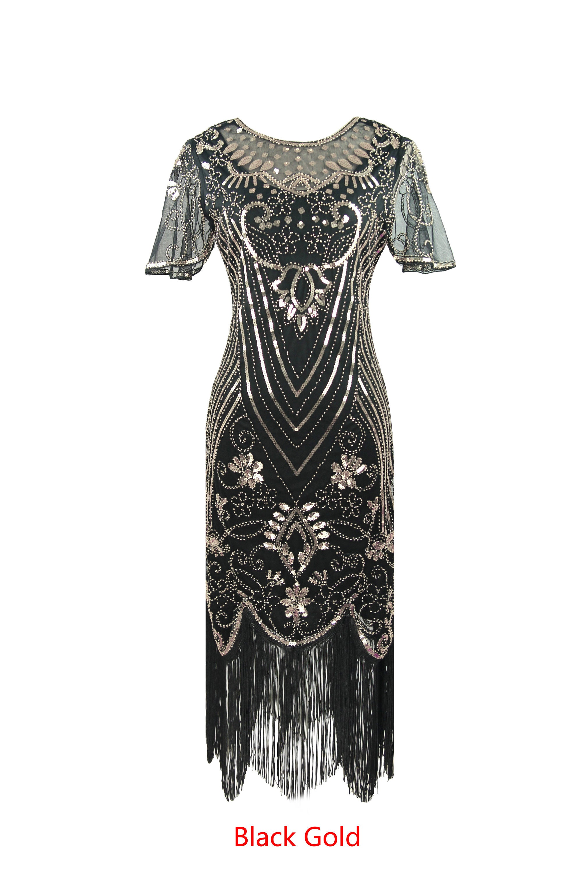 1920s Flapper Dress for Women Art Deco Fringed Sequin Roaring - Etsy