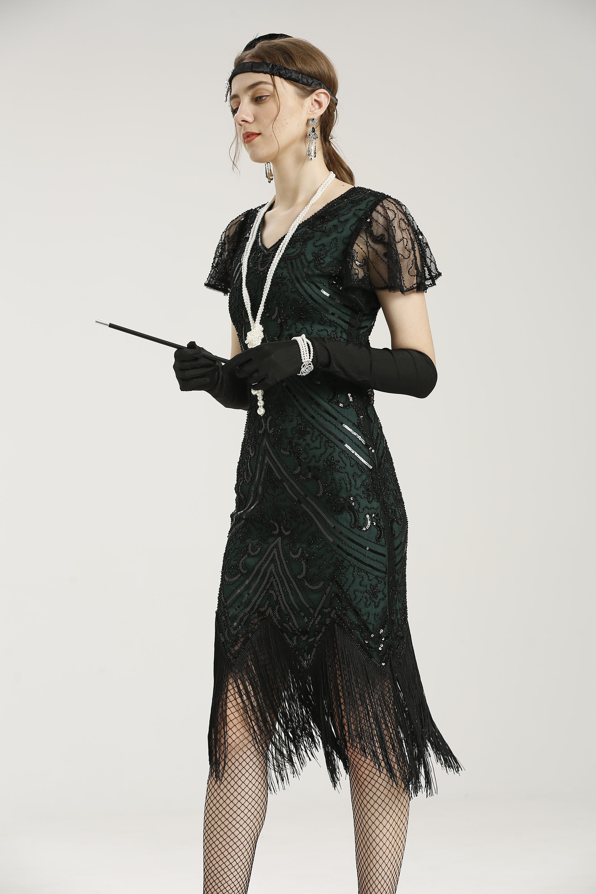 rugissant années 20 années 1920 robe de cocktail vintage robe à clapet  costume de fête robe