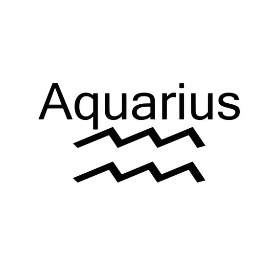 Aquarius Zodiac Sign SVG Jpg Png Transparent Png and Pdf | Etsy